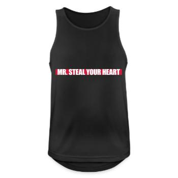 mr steal your heart - Men's Breathable Tank Top - black - Front - Nick (188cm)