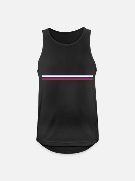 russland-small - Männer Tank Top atmungsaktiv - Schwarz
