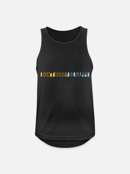 Don't hurry be happy - Men's Breathable Tank Top - black