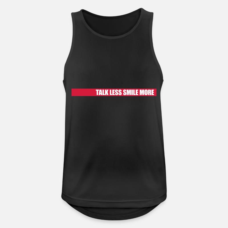talk less smile more - Men's Breathable Tank Top - black