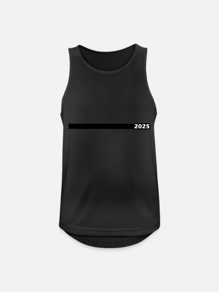 2025 Linie - Männer Tank Top atmungsaktiv - Schwarz