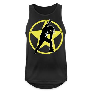 metal_fan_headbanger_112015_a_3c - Männer Tank Top atmungsaktiv - Schwarz - Vorne - Nick (188cm)