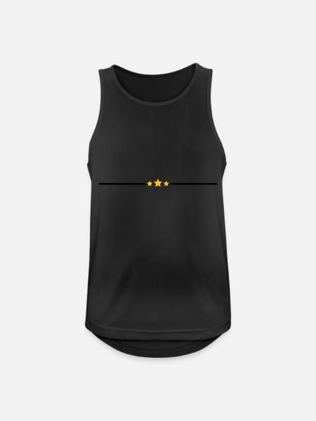 Star line - Men's Breathable Tank Top - black