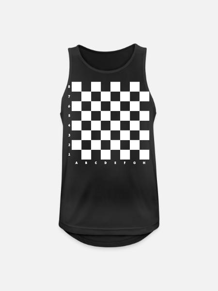 Schachbrett - Männer Tank Top atmungsaktiv - Schwarz