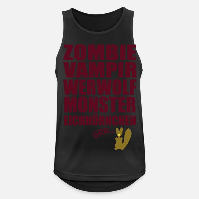 Monster Eichhörnchen - Männer Tank Top atmungsaktiv - Schwarz