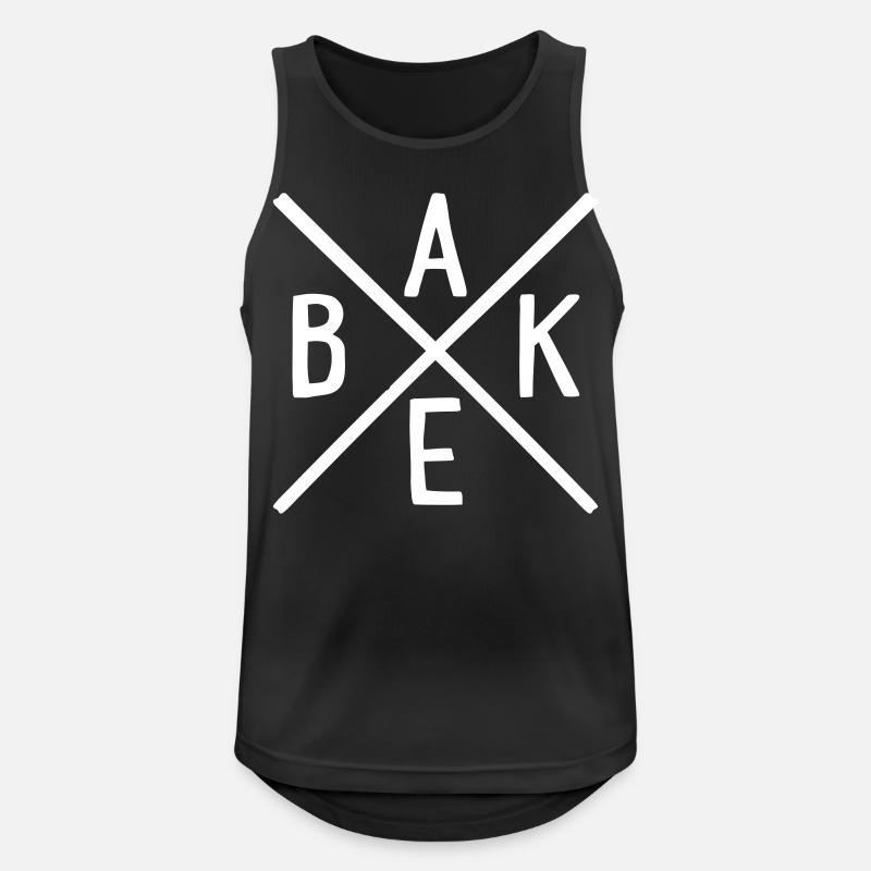 bake - Männer Tank Top atmungsaktiv - Schwarz