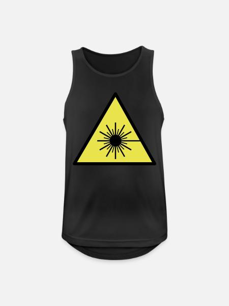 laser - Männer Tank Top atmungsaktiv - Schwarz