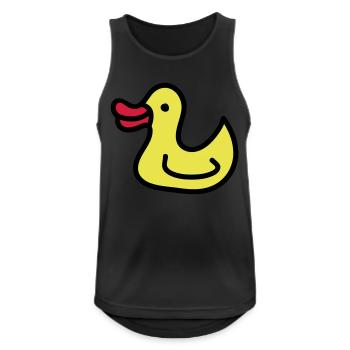 Entchen - Ente 3 - Männer Tank Top atmungsaktiv - Schwarz - Vorne - Nick (188cm)