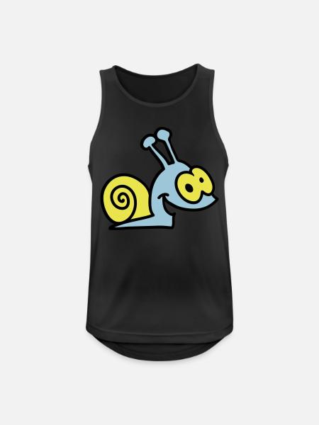 funny snail - 3 - Men's Breathable Tank Top - black