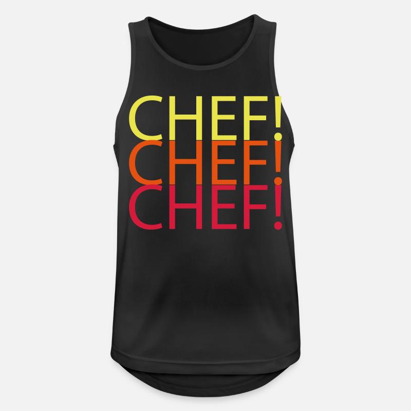 CHEF CHEF CHEF - Männer Tank Top atmungsaktiv - Schwarz
