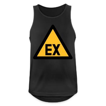 Symbole de danger - danger d'explosion (2 - Débardeur respirant Homme - noir - Devant - Nick (188cm)
