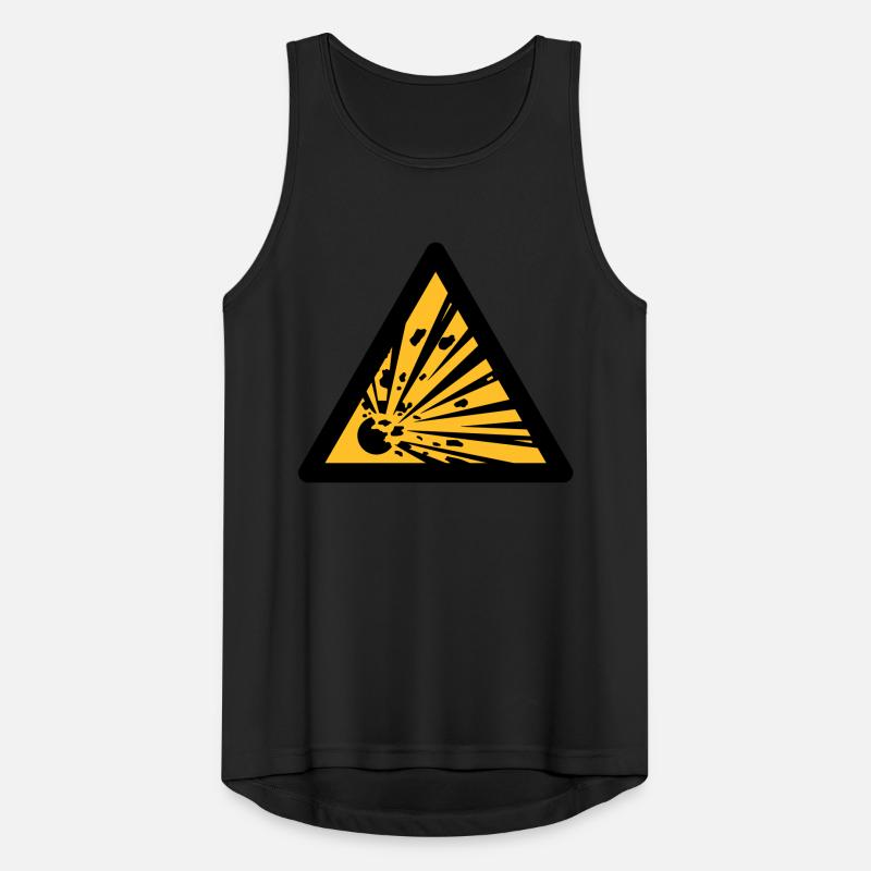 Symbole de danger - Explosifs (2 couleurs) Débardeur respirant Homme