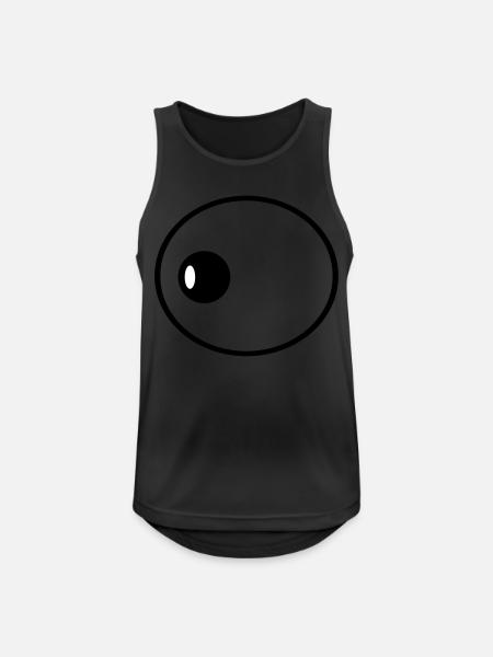 Auge - Männer Tank Top atmungsaktiv - Schwarz