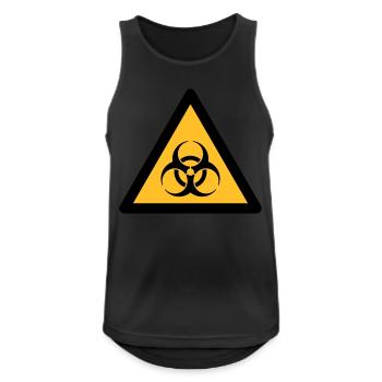 Symbole de danger - Biohazard (2 couleurs) - Débardeur respirant Homme - noir - Devant - Nick (188cm)