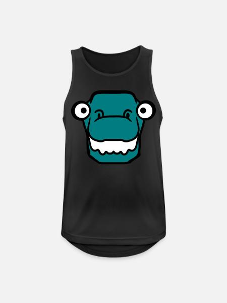 Funny funny T-Rex face - Men's Breathable Tank Top - black