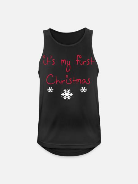 First Christmas - Men's Breathable Tank Top - black