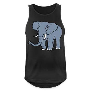 Large grey elephant - Men's Breathable Tank Top - black - Front - Nick (188cm)