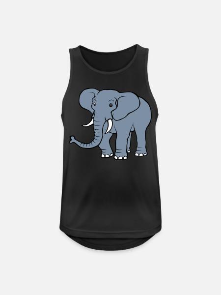 Large grey elephant - Men's Breathable Tank Top - black