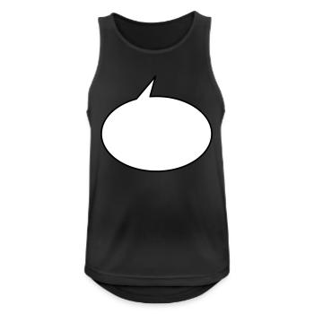 Sprechblase rund klein 2c - Débardeur respirant Homme - noir - Devant - Nick (188cm)