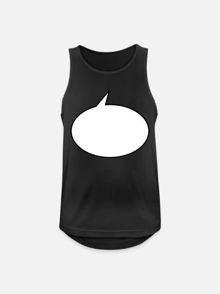 Sprechblase rund klein 2c - Men's Breathable Tank Top - black
