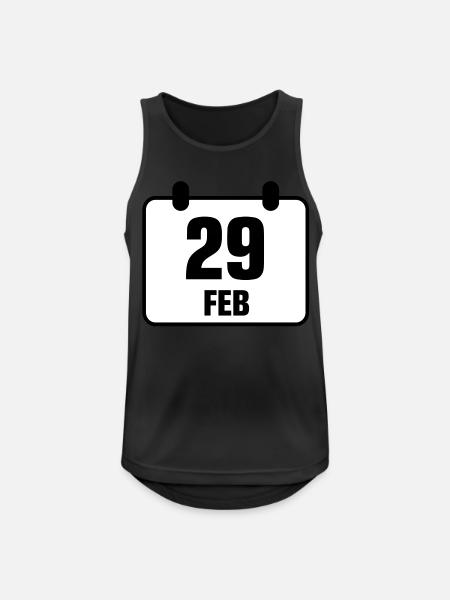 29 février Anniversaire 2c - Débardeur respirant Homme - noir