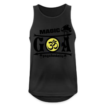 MAGIC GOA Psychedelic - Männer Tank Top atmungsaktiv - Schwarz - Vorne - Nick (188cm)