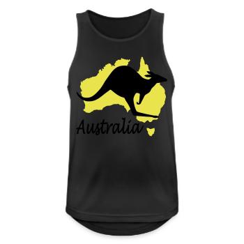 australia - Men's Breathable Tank Top - black - Front - Nick (188cm)