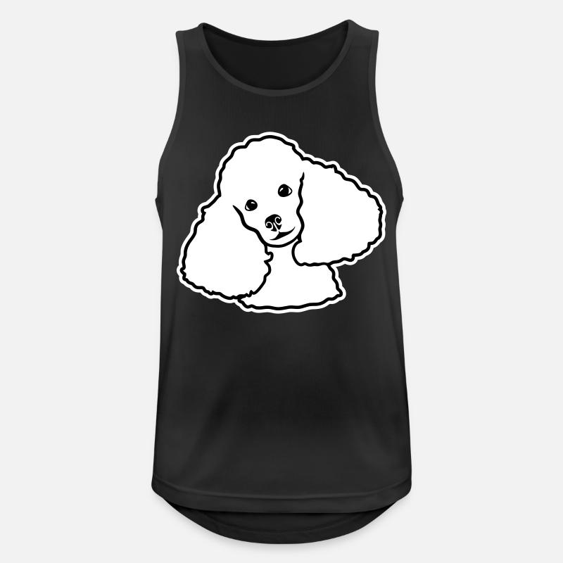 Poodle - Men's Breathable Tank Top - black