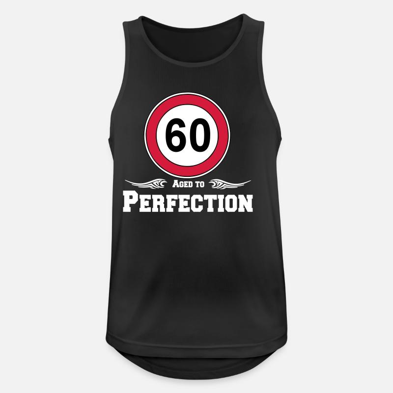 60 urodziny, postarzane do perfekcji 60 .... (25) - Tank top męski oddychający - czarny