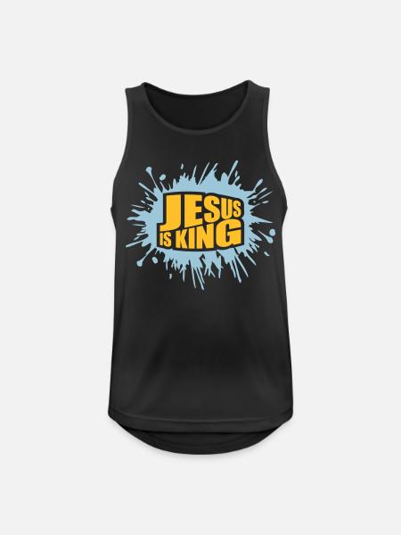 jesus is king quote - Men's Breathable Tank Top - black