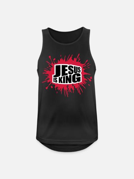 jesus is king quote - Men's Breathable Tank Top - black