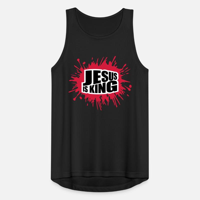 jesus is king Zitat Männer Tank Top atmungsaktiv