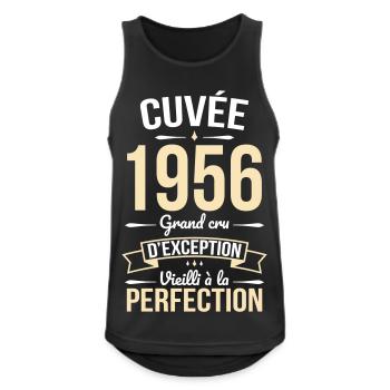1956 – Perfekt gereift - Männer Tank Top atmungsaktiv - Schwarz - Vorne - Nick (188cm)