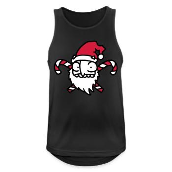 Santa Claus Candy Cane 3 - Men's Breathable Tank Top - black - Front - Nick (188cm)