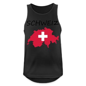 Switzerland - Men's Breathable Tank Top - black - Front - Nick (188cm)