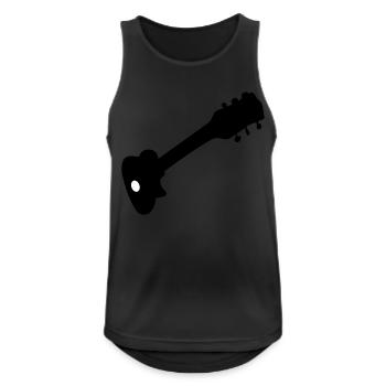 Gitarre - Männer Tank Top atmungsaktiv - Schwarz - Vorne - Nick (188cm)