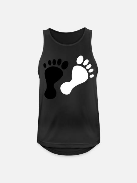 füße - Männer Tank Top atmungsaktiv - Schwarz
