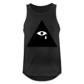 Pyramide Träne - Männer Tank Top atmungsaktiv - Schwarz - Vorne - Nick (188cm)