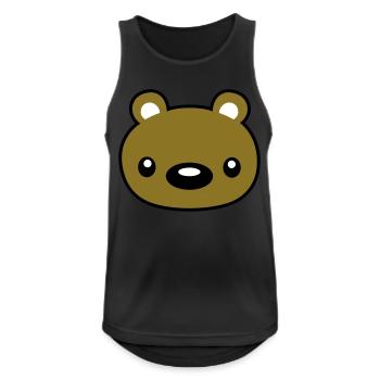 teddy gesicht kopf kuscheltier - Männer Tank Top atmungsaktiv - Schwarz - Vorne - Nick (188cm)