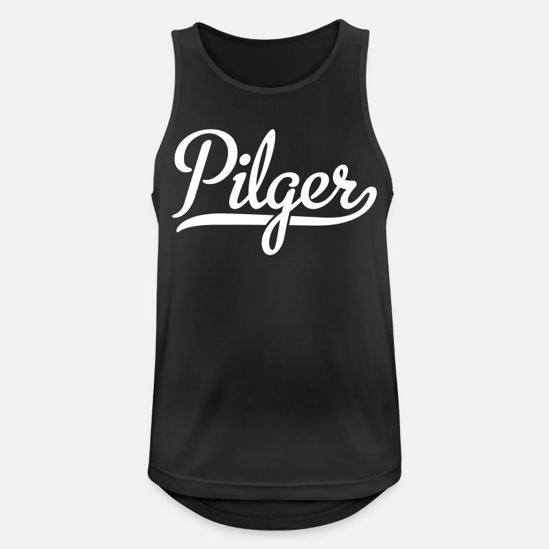 Pilger - Männer Tank Top atmungsaktiv - Schwarz