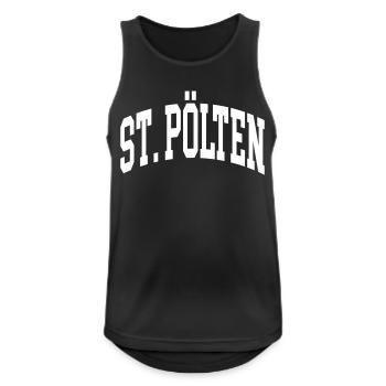 St. Pölten - Männer Tank Top atmungsaktiv - Schwarz - Vorne - Nick (188cm)