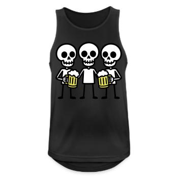 Équipe de buveurs de bière Skeleton - Débardeur respirant Homme - noir - Devant - Nick (188cm)