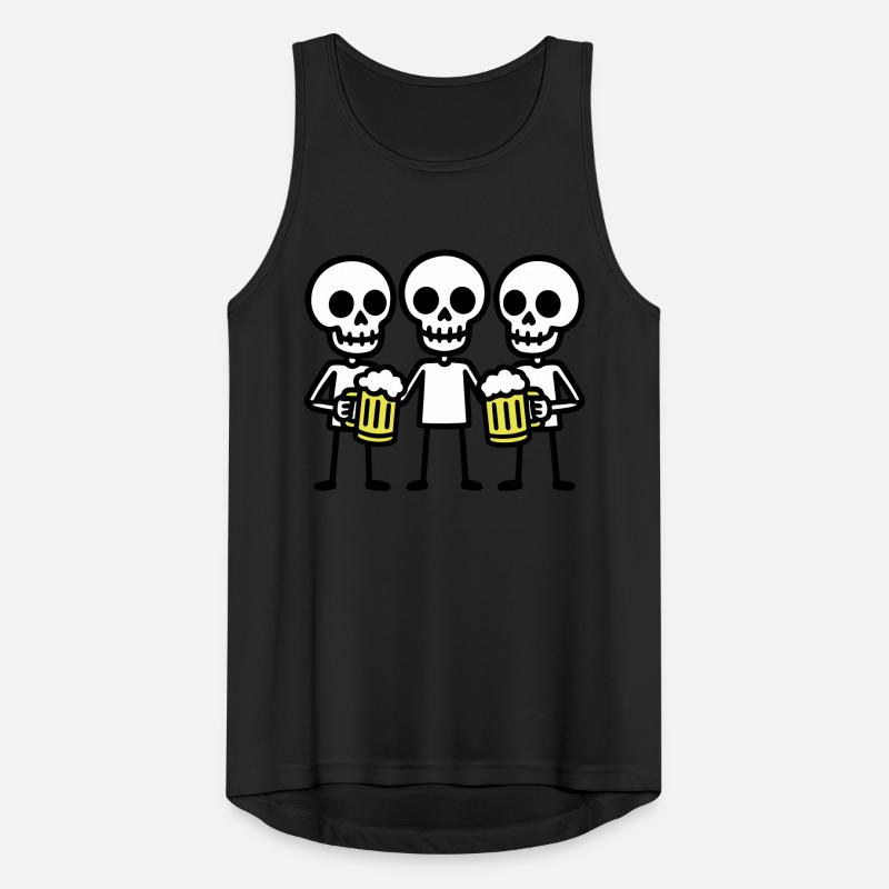 Skeleton Beer Drinking Team Men's Breathable Tank Top