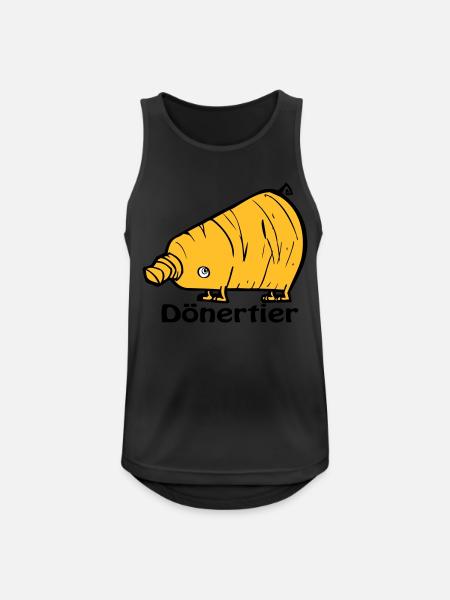 Dönertier - Männer Tank Top atmungsaktiv - Schwarz