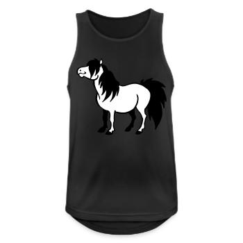 Poney - Débardeur respirant Homme - noir - Devant - Nick (188cm)