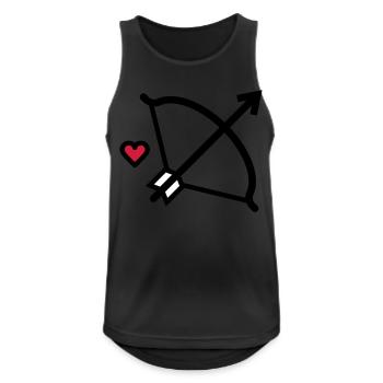 Bow and arrow Cupid's arrow for lovers - Men's Breathable Tank Top - black - Front - Nick (188cm)