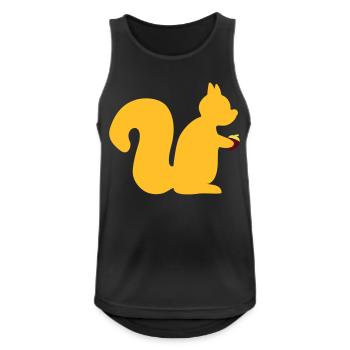 Eichhörnchen mit Nuss - Männer Tank Top atmungsaktiv - Schwarz - Vorne - Nick (188cm)