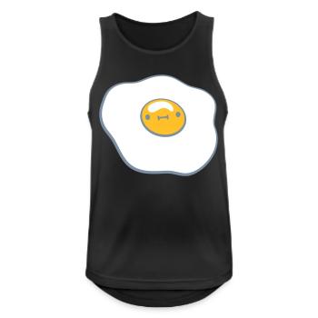 Fried egg with face - Men's Breathable Tank Top - black - Front - Nick (188cm)