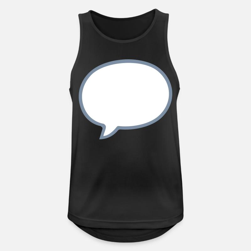 Comic Design Sprechblase - Männer Tank Top atmungsaktiv - Schwarz