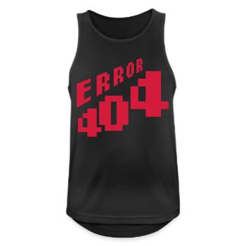 Netzwerk verloren Error 404 - Männer Tank Top atmungsaktiv - Schwarz - Vorne - Nick (188cm)